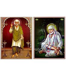 Shirdi Sai Baba - Set of 2 Glitter Posters