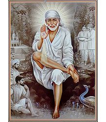 Shirdi Sai Baba - Glitter Poster