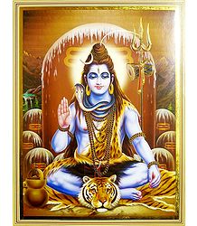 Lord Shiva in Meditation- Unframed Poster