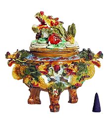 Dragon Incense Burner with 16 Incense Cones