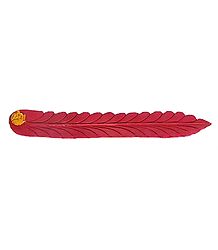Dark Saffron Incense Stick Holder with a Rose