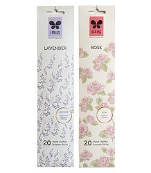 Set of 2 Incense Stick Packets with Lavender and Rose Fragrances