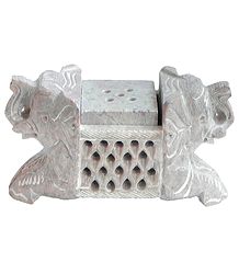 Intricately Stone Carved Incense Stick Holder