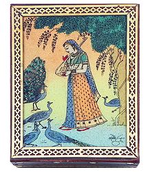 Ragini Kakubha - Jewelry Box with Gemstone Painting
