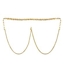White Stone Studded Golden Kamarband