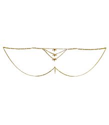 White Stone Studded Golden Kamarband