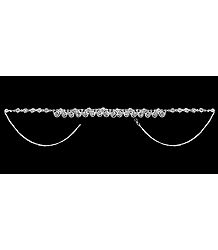 White Stone Studded Metal Kamarband
