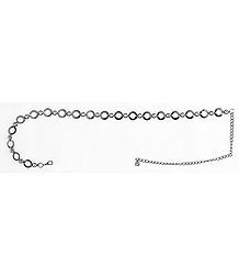 White Stone Studded with Metal Ring Kamarband