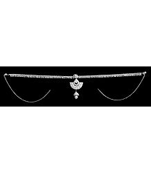 White Bead and Stone Studded Kamarband