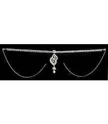 White Bead and Stone Studded Kamarband
