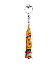 Saffron Beaded Key Chain