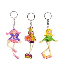 Set of 3 Doll Key Ring
