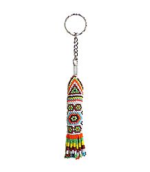 Multicolor Beaded Key Ring