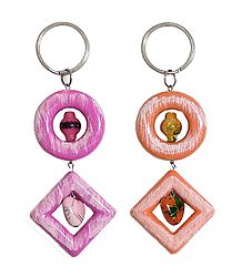 Set of 2 Acrylic Key Chains