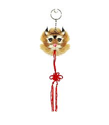 Key Chain with Synthetic Wild Cat