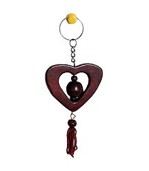 Wooden Heart Key Chain