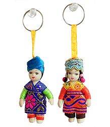 Set of 2 Russian Doll Key Rings