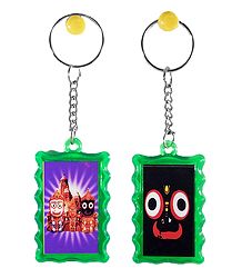 Double Sided Jagannath Key Ring
