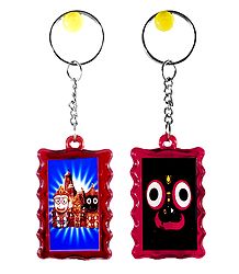 Double Sided Jagannath Key Ring
