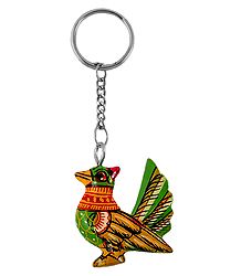 Wooden Bird Key Chain