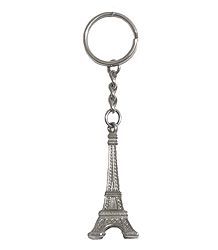 Metal Key Chain with Paris Tower