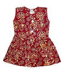 Printed Cotton Sleeveless Frock