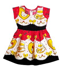 Printed Cotton Sleeveless Frock