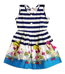 Printed Cotton Sleeveless Frock