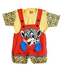 Baby Cheetah Dungaree Set for Baby Boy