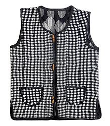 Reversible Printed Quilt Jacket with Pocket