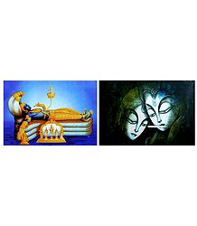 Radha Krishna and Padmanavaswamy - Set of 2 Posters