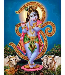 Young Krishna with Om