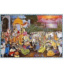 Krishna Leaving Vrindavan