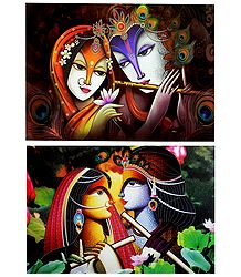 Radha Krishna - Set of 2 Posters