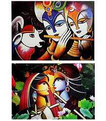Radha Krishna - Set of 2 Posters