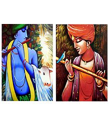 Lord Krishna - Set of 2 Posters