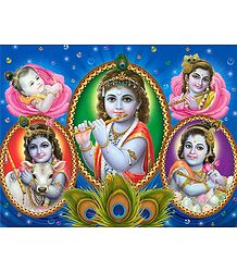 Different Stages of Krishna