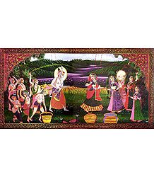 Radha Krishna Playing Holi