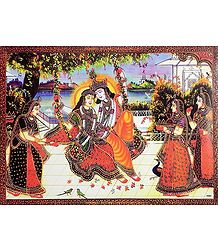 Radha Krishna on a Swing
