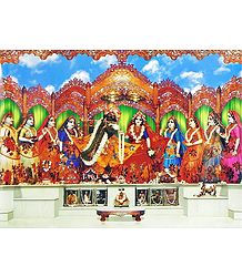 Radha Krishna with Eight Gopinis