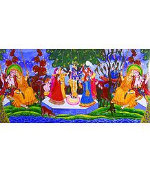 Radha Krishna with Gopinis
