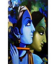 Radha Krishna Poster - The Divine Lovers