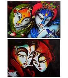 Radha Krishna - Set of 2 Posters