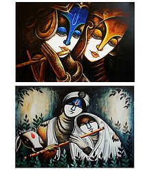 Radha Krishna - Set of 2 Posters