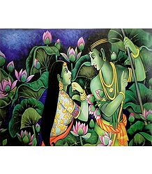Radha Krishna in a Secret Rendezvous