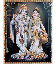 Radha Listening the Sound of Krishna's Flute