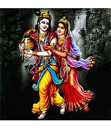 Radha Krishna in a Playful Mood