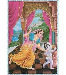 Yashoda and Natkhat Krishna