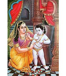 Yashoda Tying Naughty Krishna