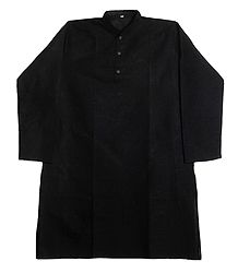 Black Cotton Kurta for Men